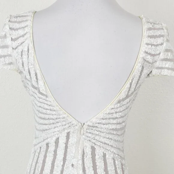 Dress the Population Tabitha Cap Sleeve Sequin Dress - M - Picture 4 of 11